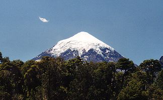 Der Vulkan Lanín im Jahr 1997
