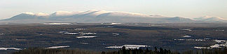 Mont Mégantic Massiv von Westen aus gesehen