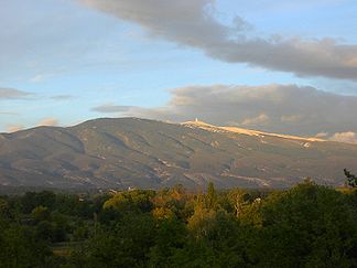 Mont Ventoux in der Abendsonne (von Südwesten)