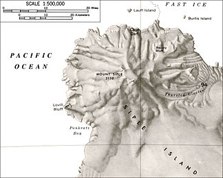 Topografische Karte vom Mount Siple