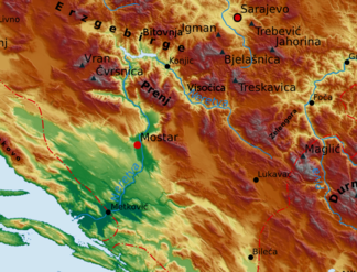 Karte von Bjelašnica