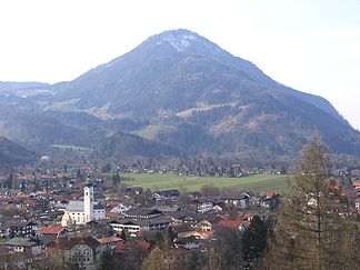 Wildbarren von Süden, im Vordergrund Oberaudorf