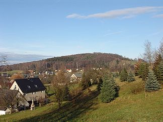 Schwedenstein vom Schleißberg aus gesehen