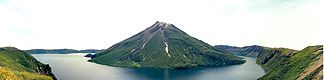 Vulkaninsel Krenizyn im Kolzewoje-See