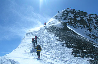 Der Gipfelaufbau des K2