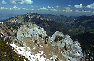 Der Plankenstein (1.768 m) vom Risserkogel aus gesehen