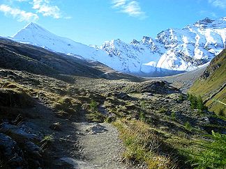 Der Muttler (links) und Stammerspitze (rechts) von Norden