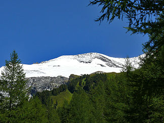 Schneewinkelkopf von Westen (Kalser Tauernhaus).