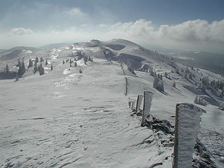 Gipfelsicht Richtung Südwesten im Februar 2005