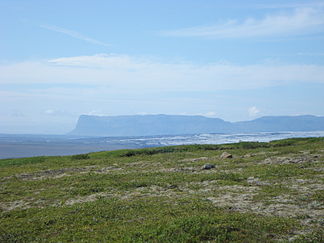 Lómagnúpur jenseits des Gletschers Skeiðarárjökull