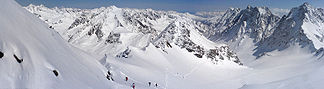 Skitour auf den Längentaler Weißer Kogel, kurz vor dem Gipfel