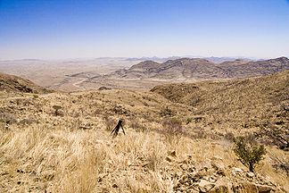 Blick vom Spreetshoogte-Pass (1.275 m) in die Namib-Wüste