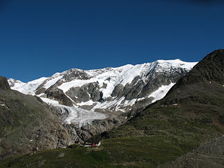 Petersenspitze über Taschachferner und Taschachhaus (2.434 m)