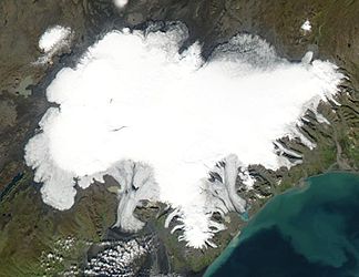 Vatnajökull, Satellitenbild der NASA