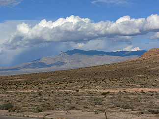 Virgin Mountains vom Northshore Drive aus gesehen entlang am Lake Mead