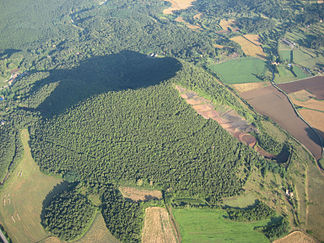 Luftbild des Vulkans Croscat