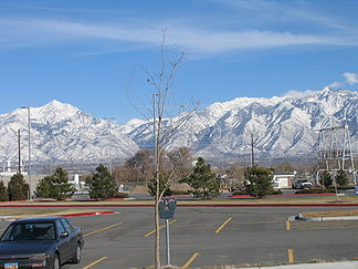 Ansicht der Wasatchkette von Salt Lake City aus