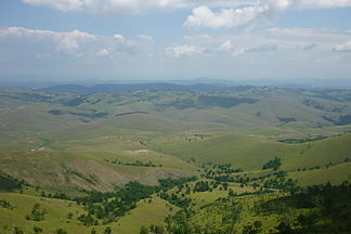 Blick auf die Landschaft des Zlatibor-Gebirges (vom Čigota, dem zweithöchsten Berg,  aus gesehen)
