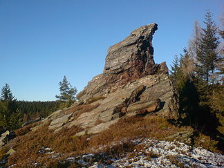 Felsturm Zobák (Schnabel), Teil des Hohen Steins
