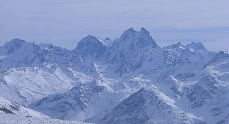 Uschba, vom Elbrus aus gesehen
