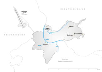 Karte Kanton Basel-Stadt