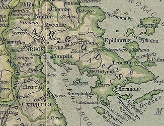 Karte der Argolis