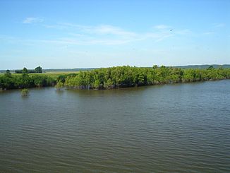 Der Big Muddy River kurz vor der Mündung in den Mississippi River