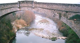 Céret, Pont du Diable ("Teufelsbrücke"), erbaut 1321-1341