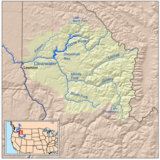 Einzugsgebiet des Clearwater Rivers