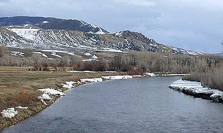 Der Blue River nahe Kremmling (Colorado), Blickrichtung stromaufwärts
