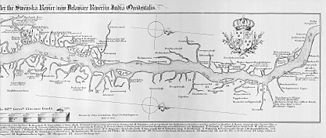 Die schwedische nautische Karte von 1655 zeigt einen Teil des Delaware. „Asun Pink“ ist auf der rechten Seite der Karte zu sehen.