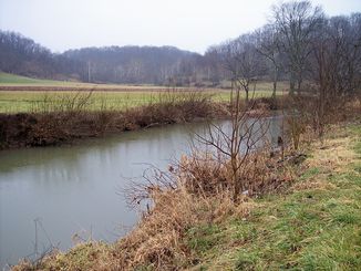 Der East Branch Shade River im Chester Township im südöstlichen Ohio.