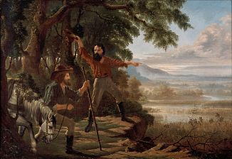Ankunft von Burke & Wills am Flinders River (Gemälde von Edward Jukes Greig, 1862)
