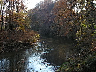 Der Fluss Chemnitz im Chemnitzer Stadtteil Altchemnitz