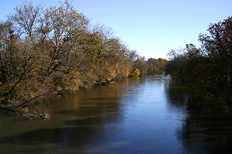 Der French Broad River in Henderson County, North Carolina