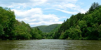 Der Greenbrier River bei Anthony im Greenbrier County.