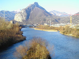 Der Fluss im Großraum von Grenoble