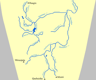 Karte des Einzugsgebietes von Hornillos und Apurimac