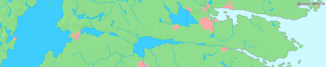 Verlauf des Motala ström vom Vättern (links) zur Ostsee (rechts)