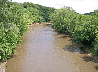 Der Le Sueur River in der Nähe seiner Mündung (2007).