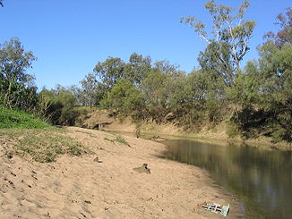 Sandbank im Namoi River.