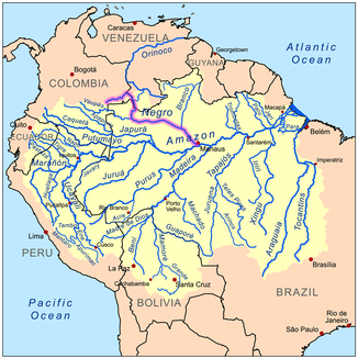 Lage und Verlauf des Rio Negro