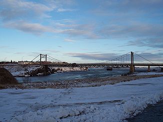 Brücke über die Öflusá bei Selfoss