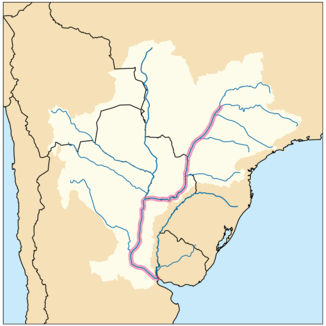 Rio Paraná mit seinem Einzugsgebiet