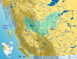 Einzugsgebiet des Peace River im westlichen Kanada