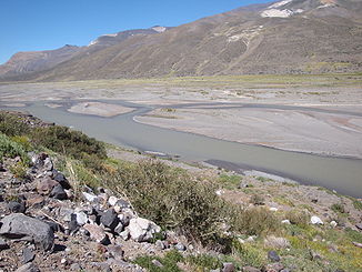 Der Río Atuel in der Nähe von El Sosneado