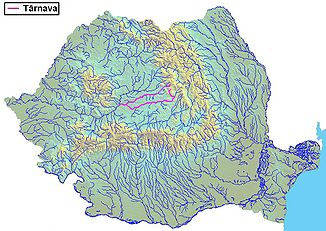 Die Târnava in Rumänien