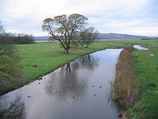 Der River Bela kurz vor seiner Mündung in den River Kent, der im Hintergrund zu sehen ist