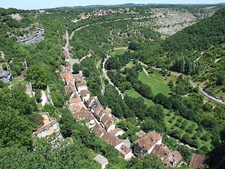 Das Tal des Alzou bei Rocamadour