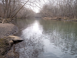 Der Sandy Creek nahe seiner Mündung.